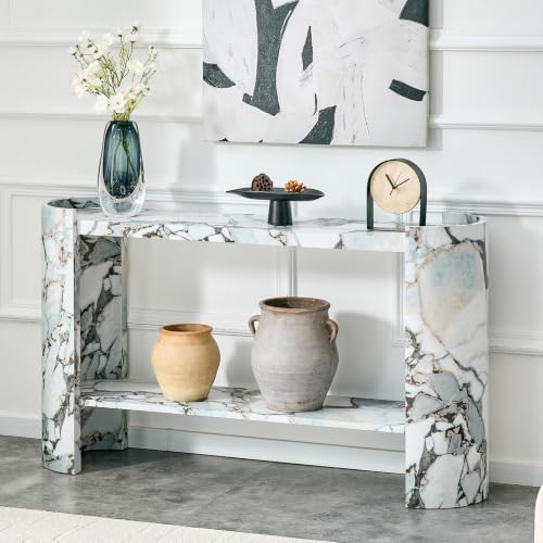 52.5" Faux Marble Sofa Table by BFJDM