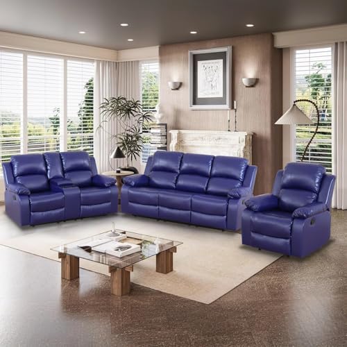 Manual Reclining Couch Sofa Set by Toseslo