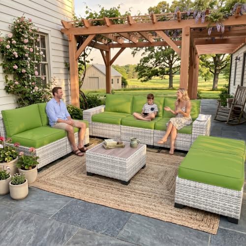 Outdoor Patio Furniture Set PE Wicker Rattan Outdoor Sectional Sofa by MuphyersPatioFurniture