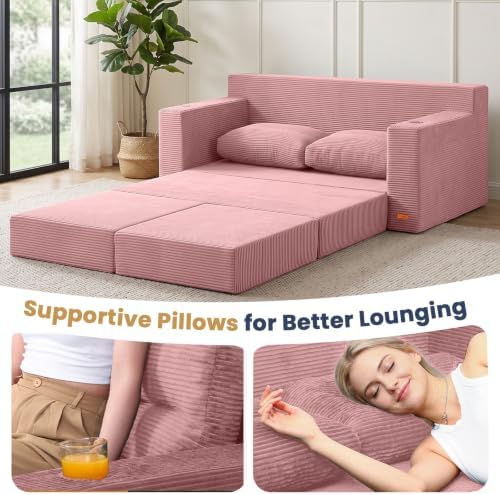 COMAX Futon Sofa Bed, Convertible Sofa Bed, Folding Boneless Couches - Image 7