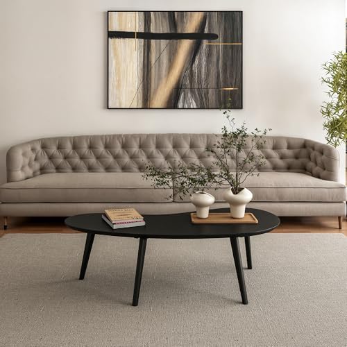 Camaflexi Mid Century Modern Abstract Shaped Coffee Table/Wood/Black Finish - Image 5