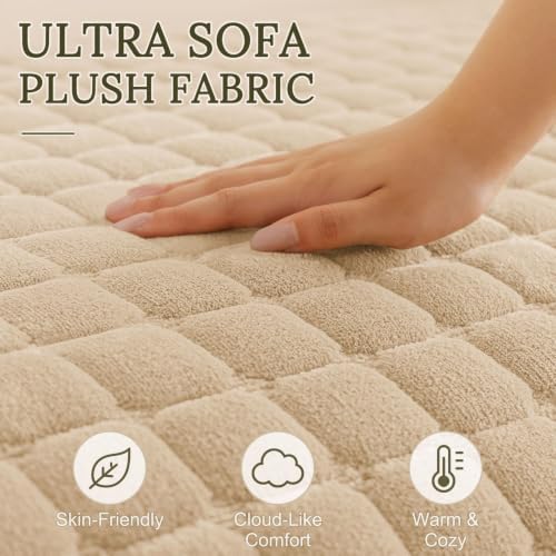 Smiry Velvet Couch Cover for Dogs, Non Slip Soft Sofa Protector for Pets - Image 4