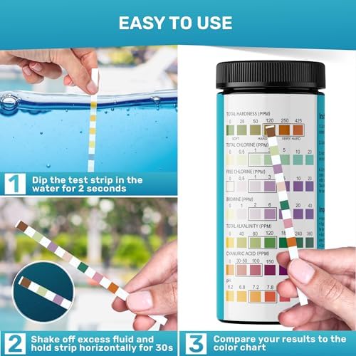 JNW Direct Pool Test Strips for Pools and Spas - 7 in 1 Water Test 200 Pack - Image 4