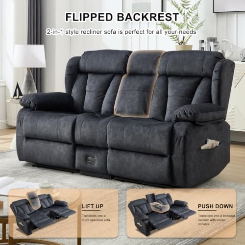 70.1"Loveseat Recliner Sofa, RV Couch Reclining Loveseat - Image 5