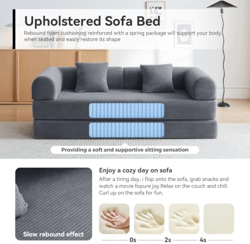 79" Convertible Sofa Bed, Boneless Couch - Image 5