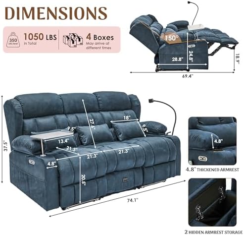 Redlife 3-Seater Power Recliner Sofa - Image 2