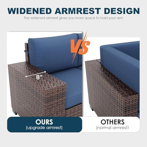 Patio Furniture Set with 44'' Fire Pit Table - Image 6