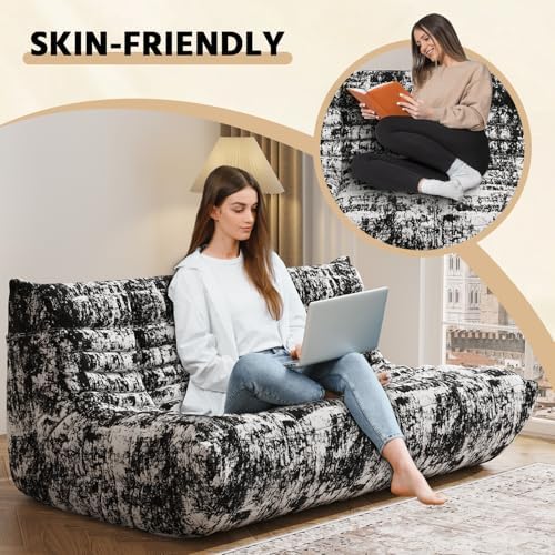 Big Adults Bean Bag Chairs Comfy Fireside BeanBag Couch Togo Sofa - Image 6