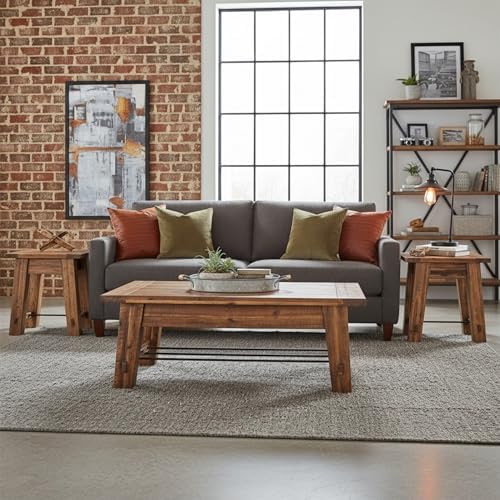 Alaterre Durango Rustic Industrial Solid Wood Coffee Table Set of 3 - Image 6