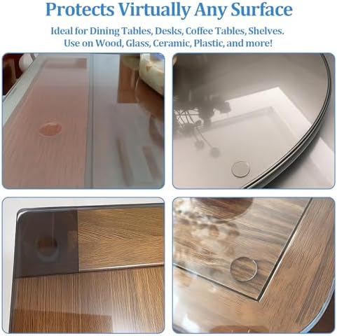 Clear Glass Table Top Pads Two Sizes Non-Adhesive Silicone Rubber Bumpers - Image 6