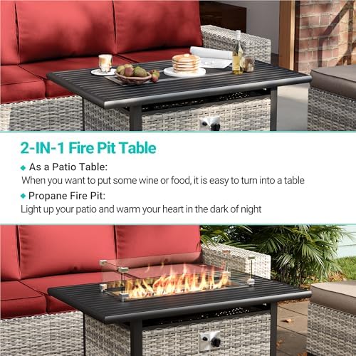 Outdoor Patio Furniture Set PE Wicker Rattan Outdoor Sectional Sofa - Image 5