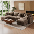 WorthFurni 140” Oversized Cloud Sectional Couches by WorthFurni