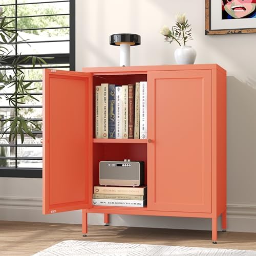 Small 2 Door Metal Storage Side Buffet Cabinet by Fumedo