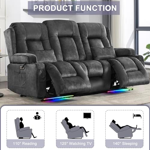 URRED Power Loveseat Recliner Sofa - Image 4