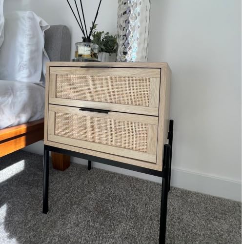 Nathan James Andrew End, Bedside or Side Table in Matte Light Oak Finish - Image 6