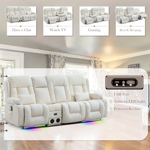 TUNYI Power Loveseat Recliner Sofa - Image 3