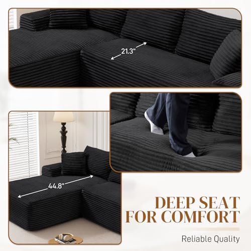 96" Boneless Cloud Sectional Couches - Image 4