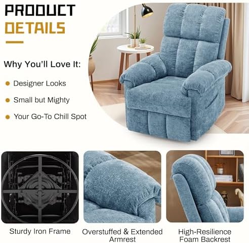 Korser Recliner Chair, Swivel Rocker Recliner Chair - Image 5