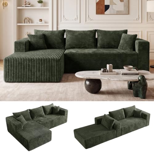 L-Shaped Sectional Boneless Cloud Couch by HouseMila