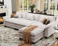CDCASA 120" Oversized Modular Sectional Sofa, Comfy L-Shaped Cloud Couch by CDCASA