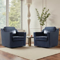 Faux Leather Swivel Accent Chairs Set of 2, Living Room Chair by UIXE
