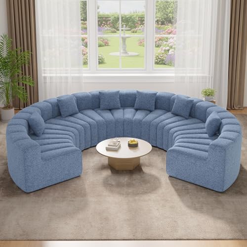 Luxanimarion Oversized Curved Cloud Couch, 6 Seater Modern Modular Sectional by Luxanimarion