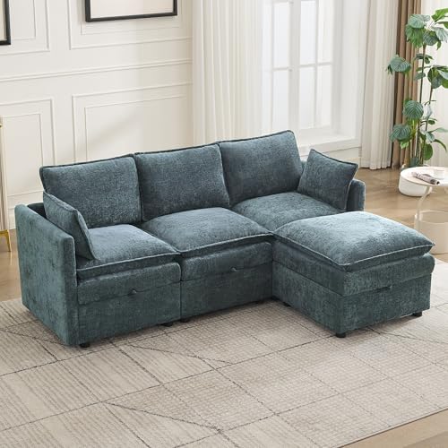 80" Sectional L Shape Sofa by Abbrevi