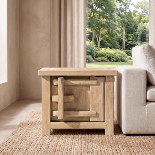 Jennifer Taylor Home Rowan 28.5" Solid Reclaimed Pine Left Side Table, Natural - Image 2