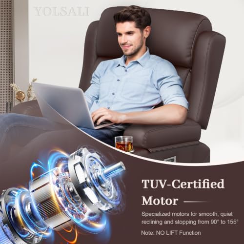 Reclining Loveseat Sofa, RV Loveseat Recliner Wall Hugger Couch, Home Theater - Image 5
