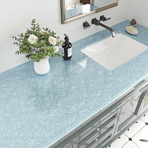 Wallercity Modern Shiny Marble Blue Lines Contacta Paper Granite Wallpapers - Image 6