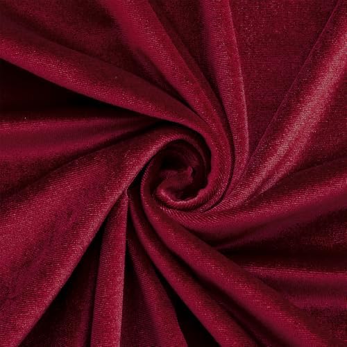 Wine Red Velvet Fabric by The Yard, 1 Yard - Image 4