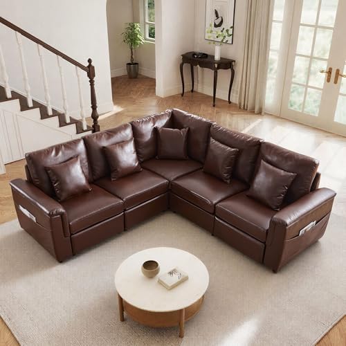 ORRD Modern Faux Leather Corner Sofa Seat - Image 2
