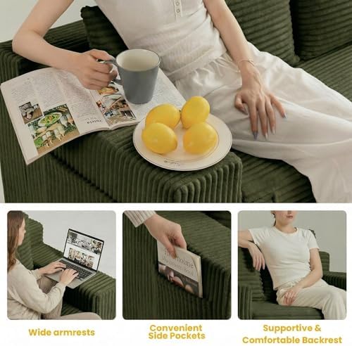 Boneless Loveseat Sleeper Sofa Bed: 3-in-1 Convertible Sofa Bed - Image 6
