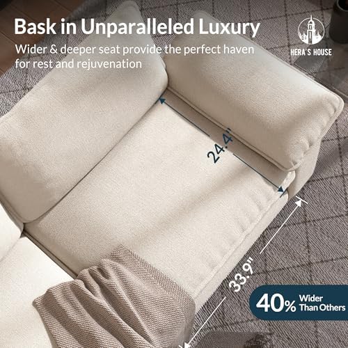 HERA'S HOUSE 2 Pieces Modular Loveseat Couch and Chair Set Setional Sofa - Image 4