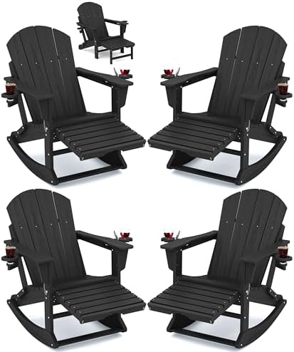 KINGYES Adirondack Rocking Chair Set of 4 by KINGYES