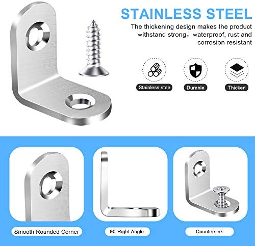 Vicuna R 40PCS L Bracket Corner Brace, Stainless Steel Corner Bracket - Image 6