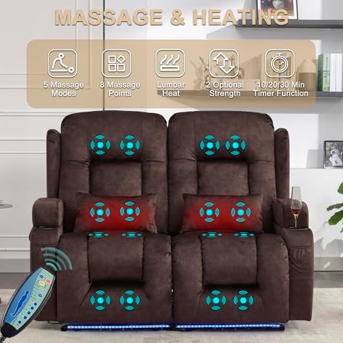 URRED Power Loveseat Recliner Sofa - Image 5