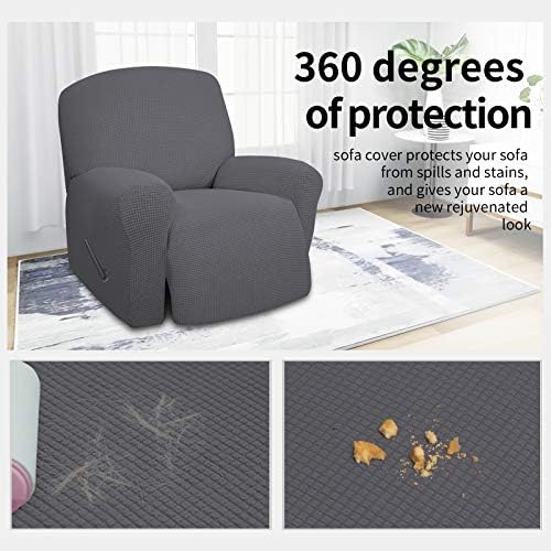 Easy-Going 4 Pieces Oversized Recliner Stretch Sofa Slipcover Sofa Cover - Image 3