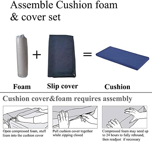 Piano Bench Cushion 40x14 Inch for Indoor - Image 6