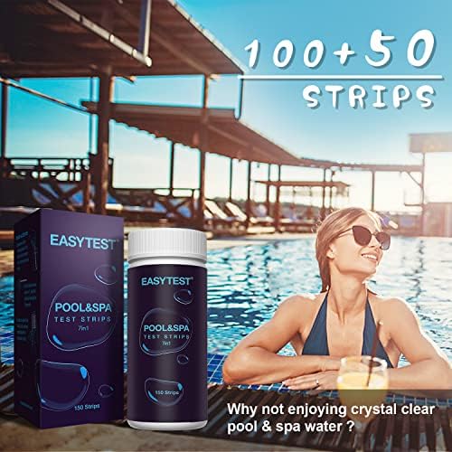 EASYTEST 7-Way Pool Test Strips, 150 Strips Water Test - Image 2