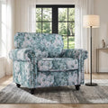 Folral Accent Chair, Comfy Reading Armchair by DREAMSIDEA
