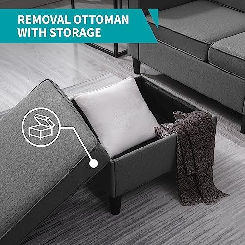 BALUS 78" Living Room Sofa Set, 3 Seater Sofa - Image 4