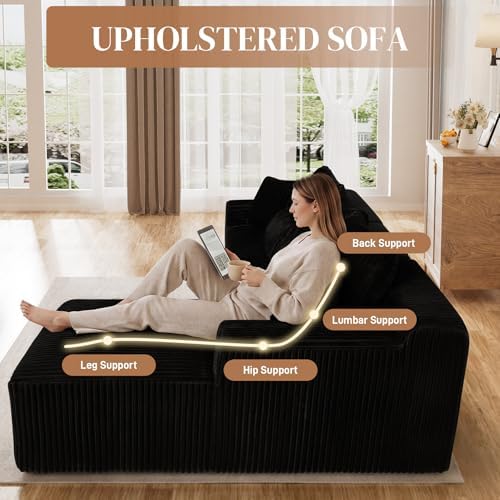 110" L Shaped Cloud Boneless Sectional Couches - Image 4
