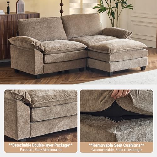 VINGLI Convertible Sectional Loveseat Sofa - Image 4