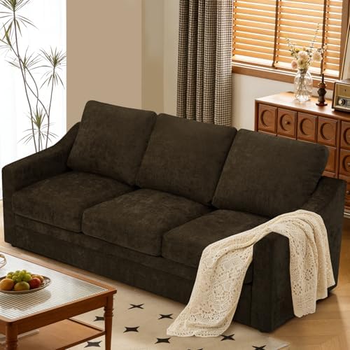 83” Chenille 3 Seats Sofa w/Comfortable Back Cushions - Image 3