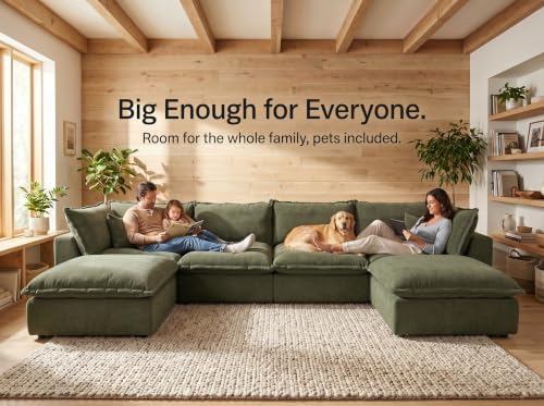 WEUP 170" Oversized Modular Sectional Sofa, Boneless Couch - Image 5