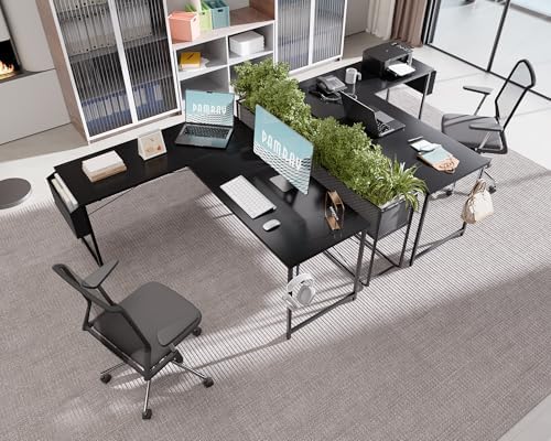 Pamray 64.5 Inch Reversible L Shaped Gaming Desk Large Corner Computer Desk - Image 2
