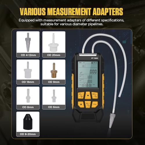 PT520 Digital Manometer Dual-Port HVAC Differential Pressure Gauge - Image 4