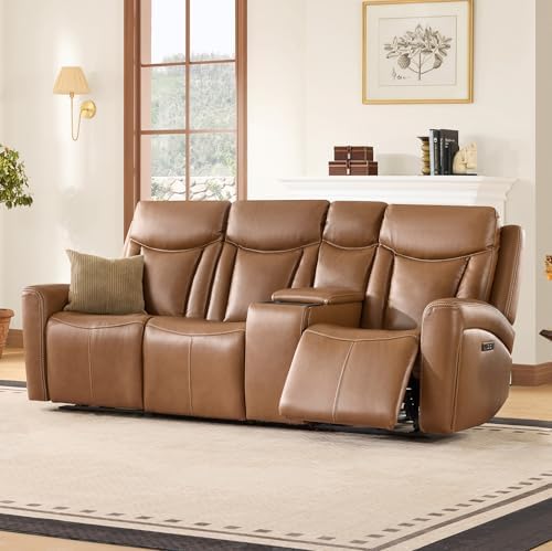 CHITA Zero Gravity Leather Reclining Sofa, 3-Seat - Image 6