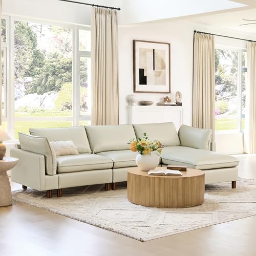 CHITA 127" Leather Super Large Sectional Couches - Image 3